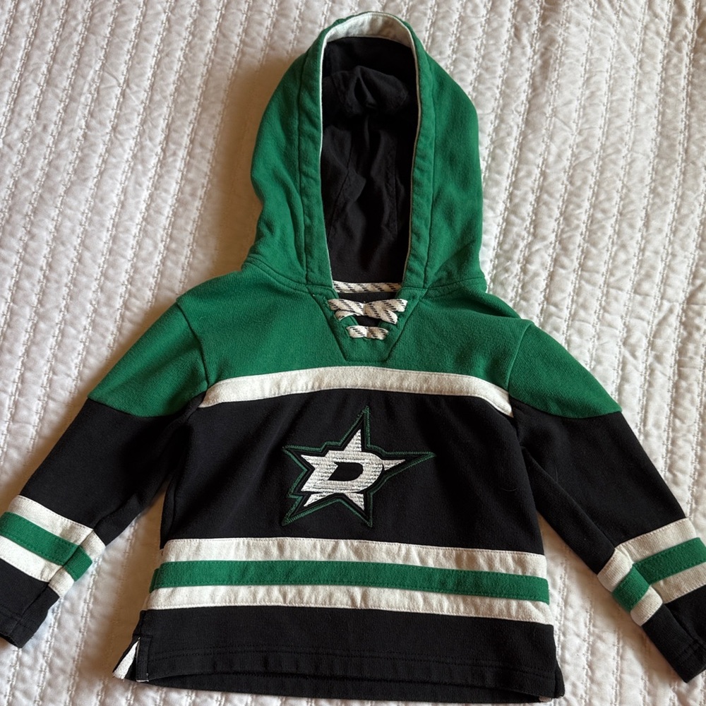 NHL Dallas Stars Green and Black Kids Hoodie